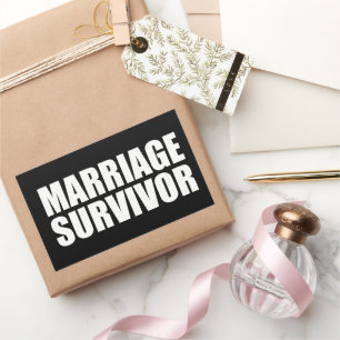 Adesivo Retangular Sobrevivente casamento