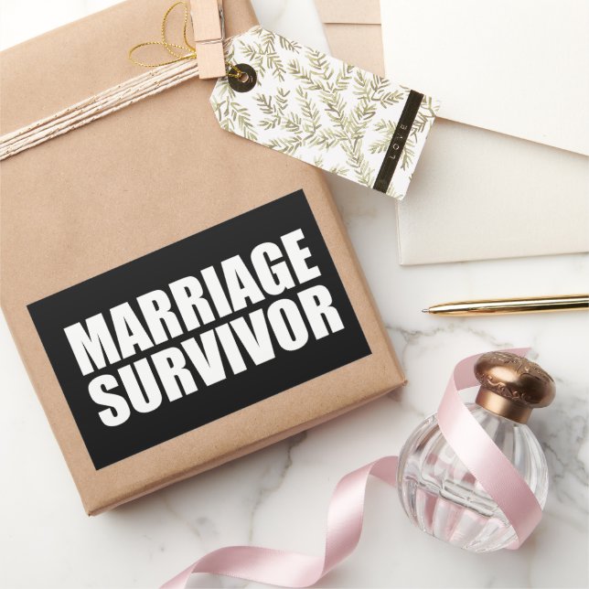 Adesivo Retangular Sobrevivente casamento (Presentear)