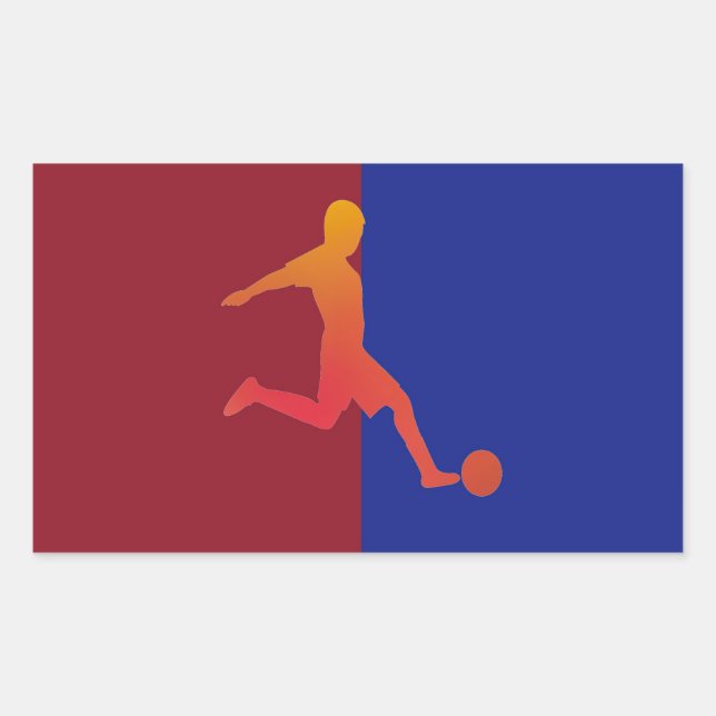 Adesivo Retangular Soccer Sticker (Frente)
