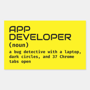 Adesivo Retangular Software Developer Humor Sticker