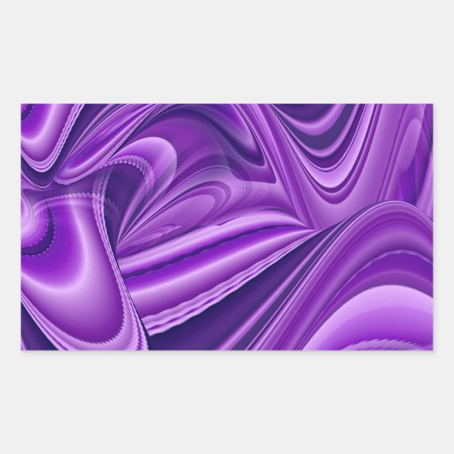 Adesivo Retangular Sonhos de Arco-Íris de Flor Roxo (Frente)