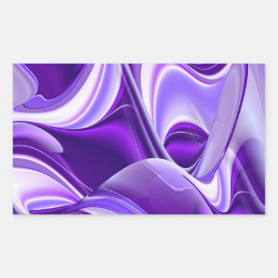 Adesivo Retangular Sonhos de Arco-Íris de Flor Roxo