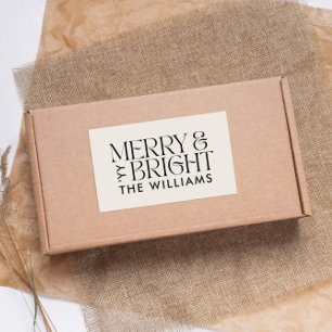 Adesivo Retangular Sorvete de Natal elegante simples