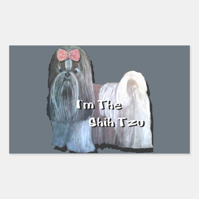 Adesivo Retangular Sou o Shih Tzu - Stickers (Frente)