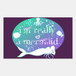 Adesivo Retangular Sou uma sereia
