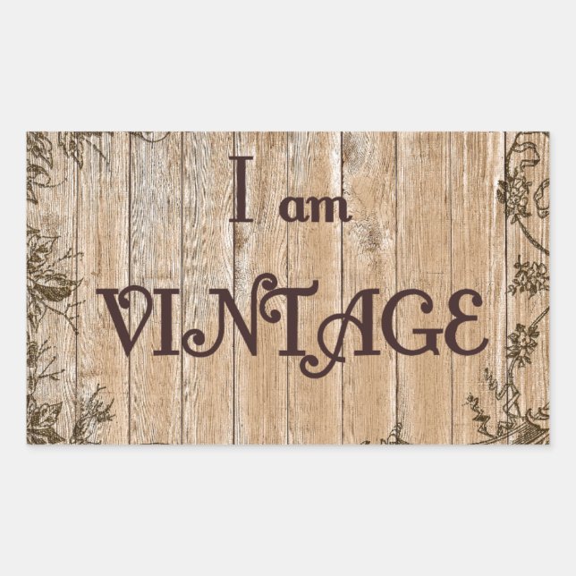 Adesivo Retangular Sou Vintage (Frente)