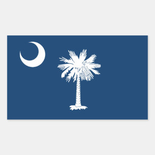 Adesivo Retangular South Carolinian Flag, Flag da Carolina do Sul