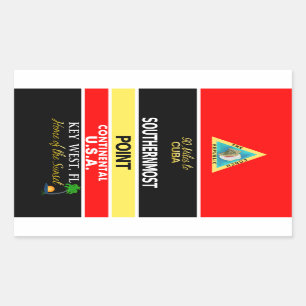 Adesivo Retangular South Point Buoy Key West