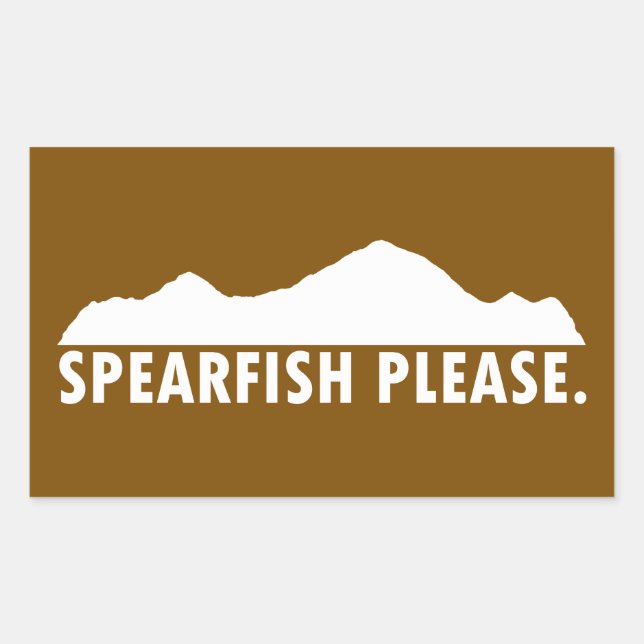 Adesivo Retangular Spearfish South Dakota Please (Frente)