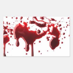 Adesivo Retangular splatter 3 do sangue