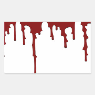 Adesivo Retangular splatter 5 do sangue
