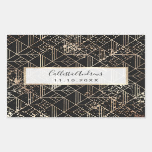 Adesivo Retangular Splatter geométrico da pintura do art deco retro