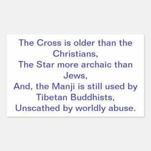 Adesivo Retangular Star Cross Manji Buda Cristo Hankamer Artjunkhaus