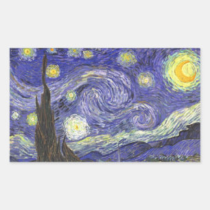 Adesivo Retangular Starry Night por Vincent van Gogh