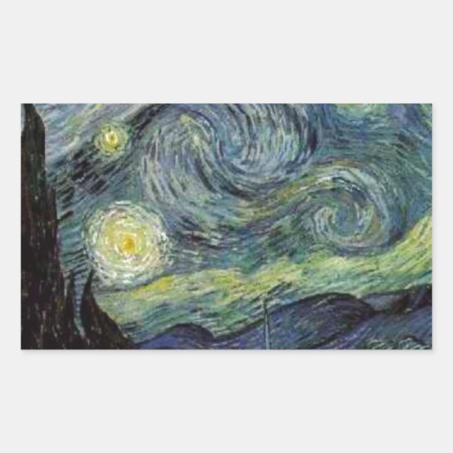 Adesivo Retangular Starry Night - van Gogh (Frente)