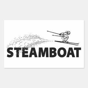 Adesivo Retangular Steamboat Springs Colorado Saltador de Esqui