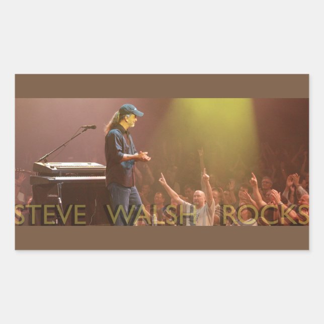 Adesivo Retangular Steve Walsh Rocks Stickers (Frente)