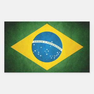 Adesivo Retangular sticker Brasil