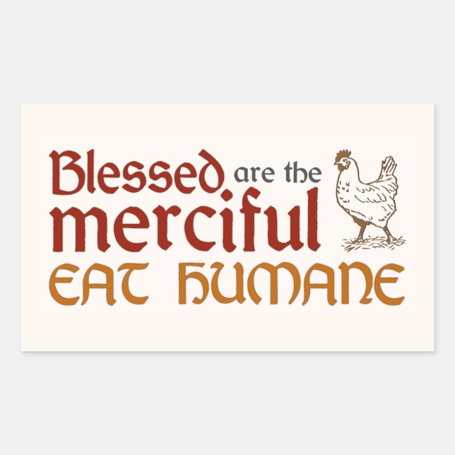 Adesivo Retangular Sticker Christian "Coma Humano" (Frente)