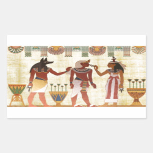 Adesivo Retangular Sticker colocado no design Pharoah egípcio