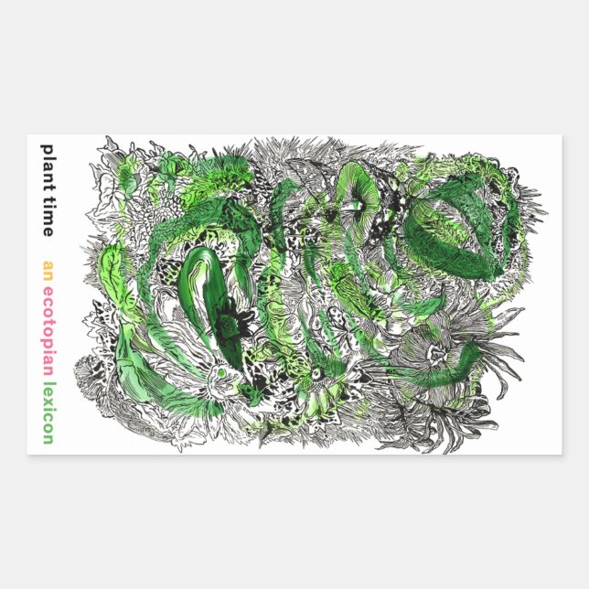 Adesivo Retangular Sticker for Plant Time (por Nikki Lindt) (Frente)