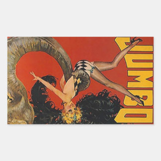 Adesivo Retangular Sticker Vintage Jumbo Elephcus Show Girl Up