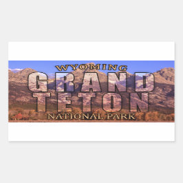 Adesivo Retangular Stickers do Grand Teton National Park