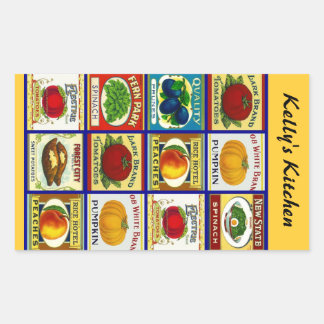 Adesivo Retangular Stickers Personalizado Vintage Can-Labchen