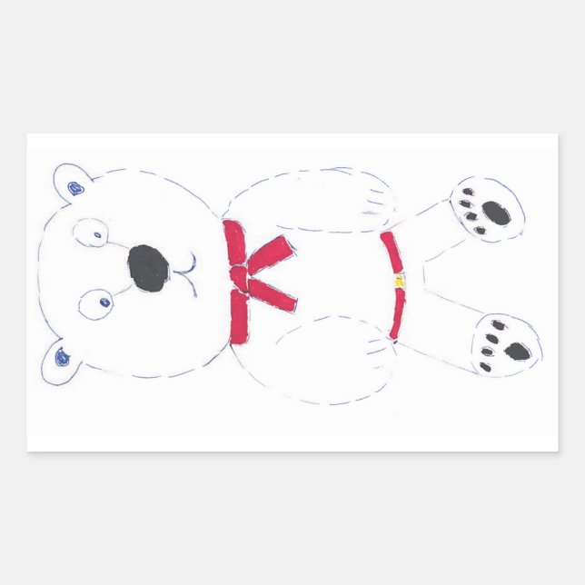 Adesivo Retangular Stickers Retangulares do Barry Bear (Frente)