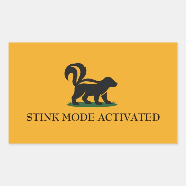 Adesivo Retangular Stink Mode Activated (Frente)