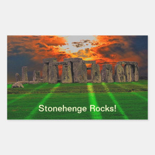 Adesivo Retangular Stonehenge Celtic Standstone Stones na Grã-Bretanh