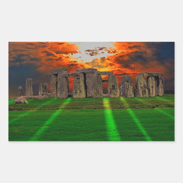 Adesivo Retangular Stonehenge Stones em Pé ao Sol (Frente)
