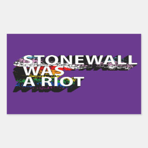Adesivo Retangular STONEWALL ERA UMA Camiseta RAIOT