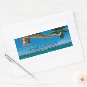 Adesivo Retangular "Sua altitude/atitude" Citação Inspiracional