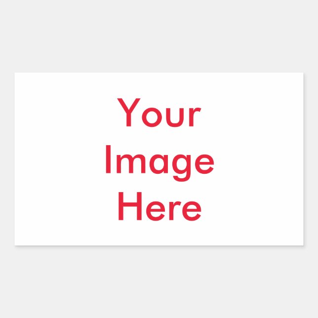 Adesivo Retangular Sua imagem personalizada (Frente)