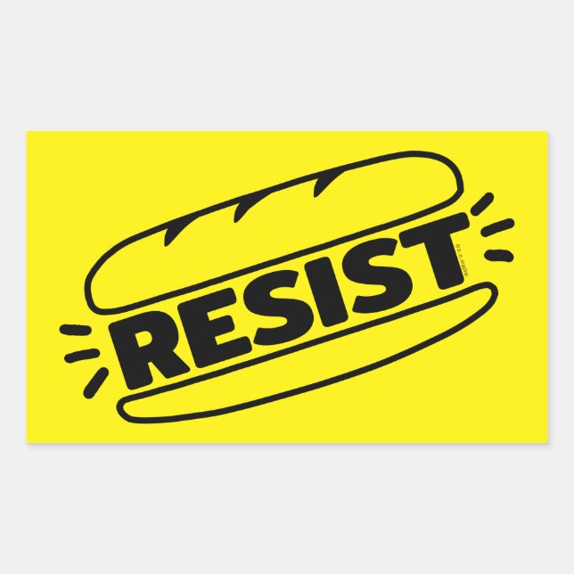 Adesivo Retangular Sub-Sandwich Resistir ao fascismo (Frente)