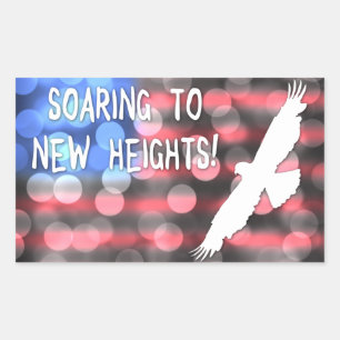 Adesivo Retangular subir às alturas novas