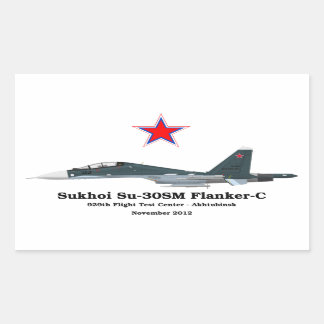 Adesivo Retangular Sukhoi Profile Su-30SM Flanker-C