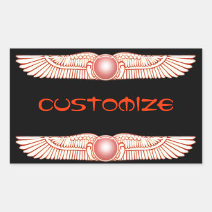 Adesivo Retangular Sumerian Anunnaki Winged Sun Disc