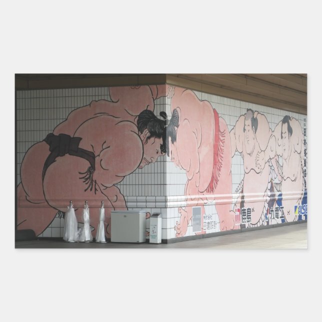 Adesivo Retangular Sumo Mural Wall Art (Frente)