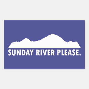 Adesivo Retangular Sunday River Maine Por favor
