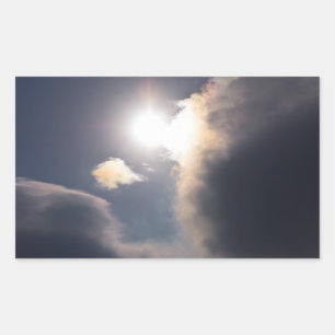 Adesivo Retangular Sundog Rainbow Cloud Burst Roupa e presentes