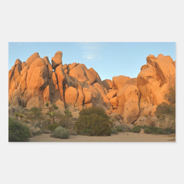Adesivo Retangular Sunset Rocks at Joshua Tree (Frente)