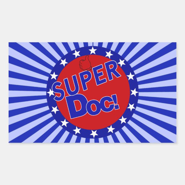 ADESIVO RETANGULAR SUPER DOC - MÉDICO - MÉDICO (Frente)