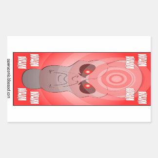 Adesivo Retangular Super U. Alienígena Ghost Stickers!