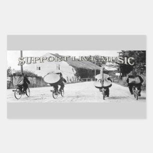 Adesivo Retangular Suporte ao Live Music