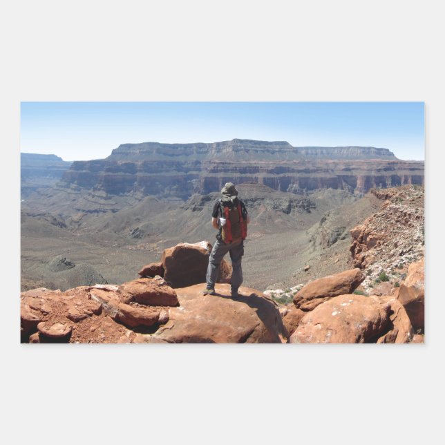 Adesivo Retangular Surprise Valley Thunder River Trail Grand Canyon (Frente)