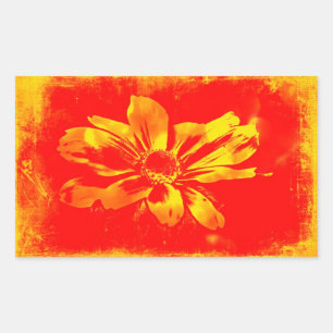 Adesivo Retangular Susan Wildflower de olhos negros - Arte digital
