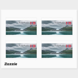 Adesivo Retangular Svartisen Glacier Norway Souvenir