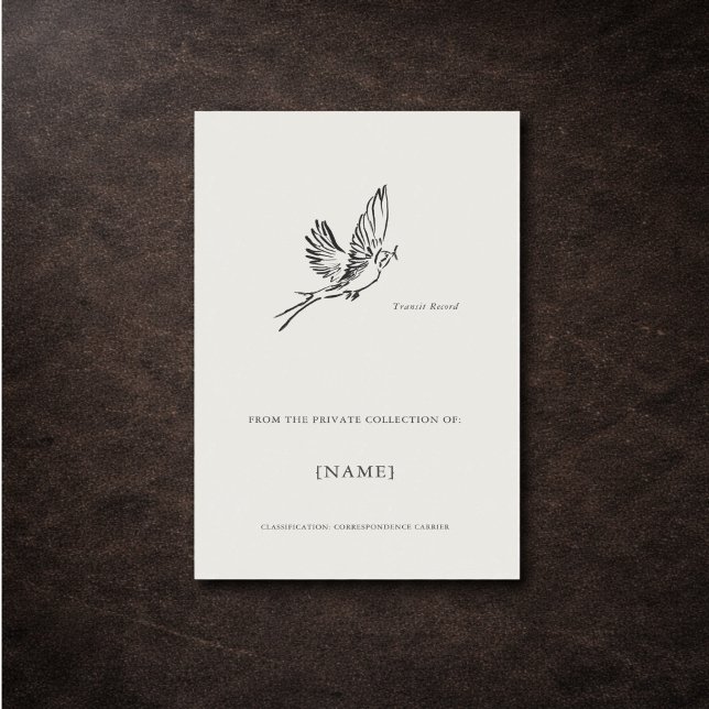 Adesivo Retangular Swallow- Custom Vintage Ex Libris Bookplate (Criador carregado)
